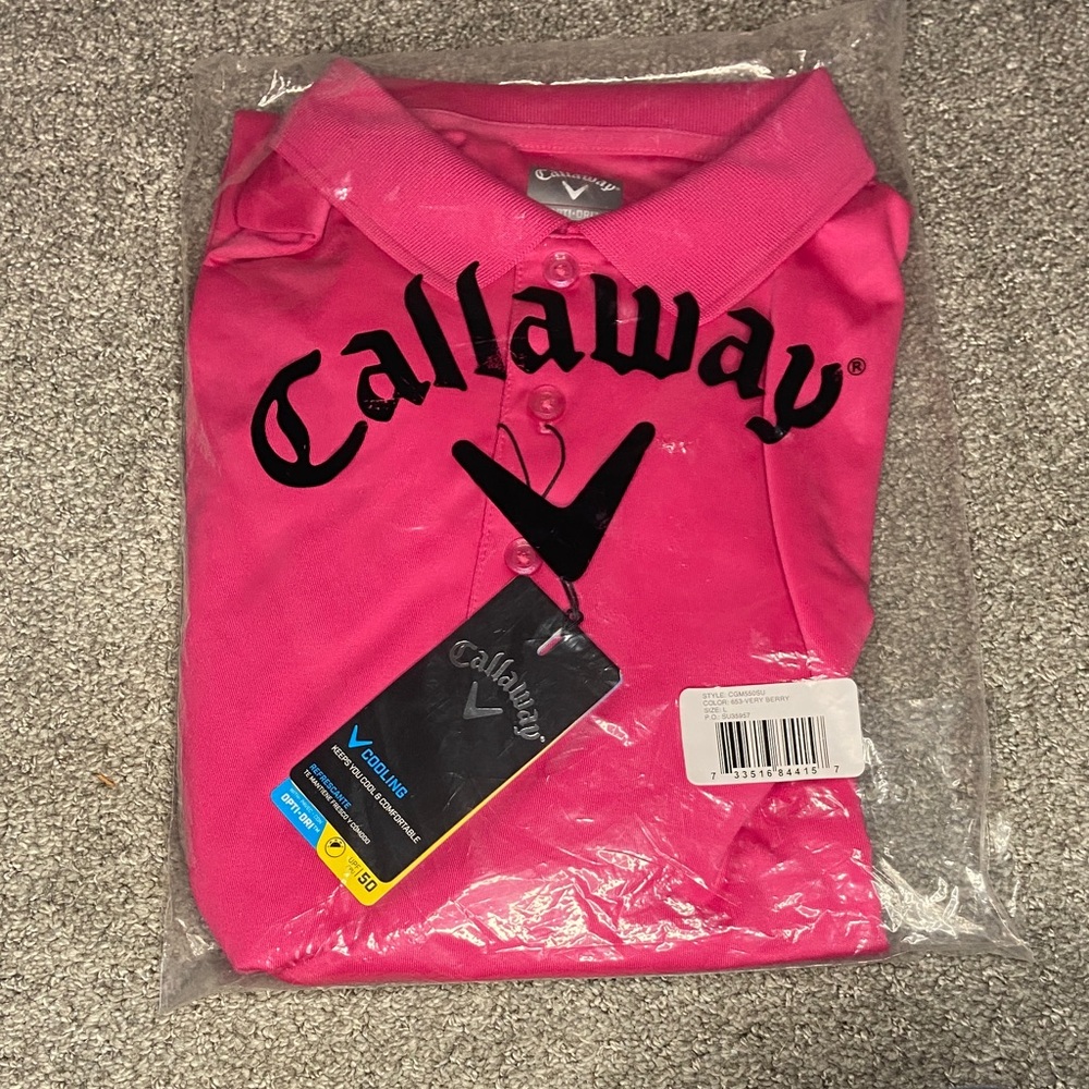 Callaway Bright Pink Golf Polo